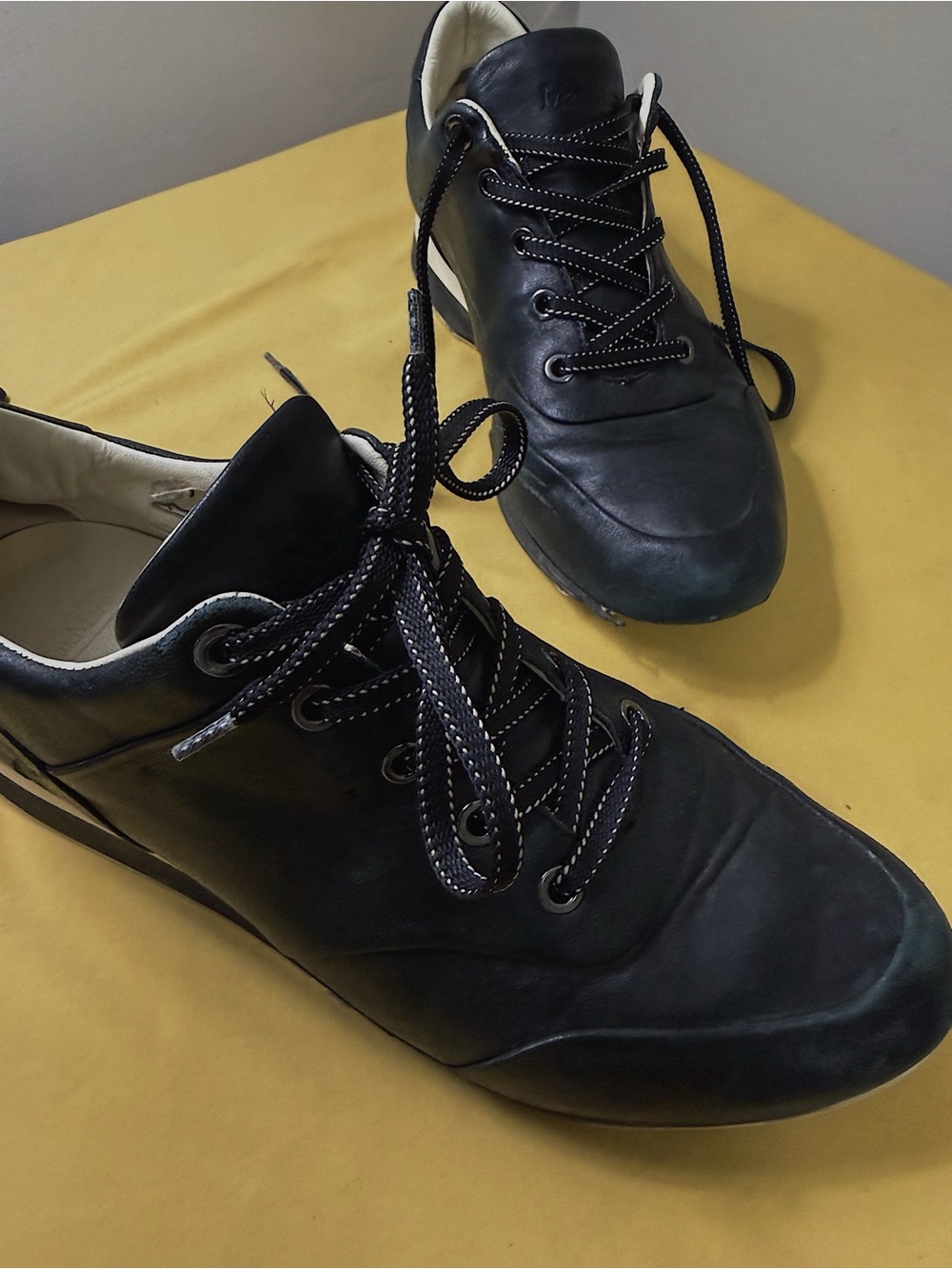 MaxMara Black Leather Sneakers